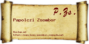 Papolczi Zsombor névjegykártya